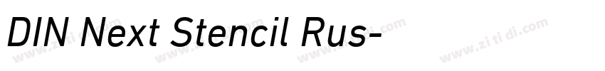 DIN Next Stencil Rus字体转换